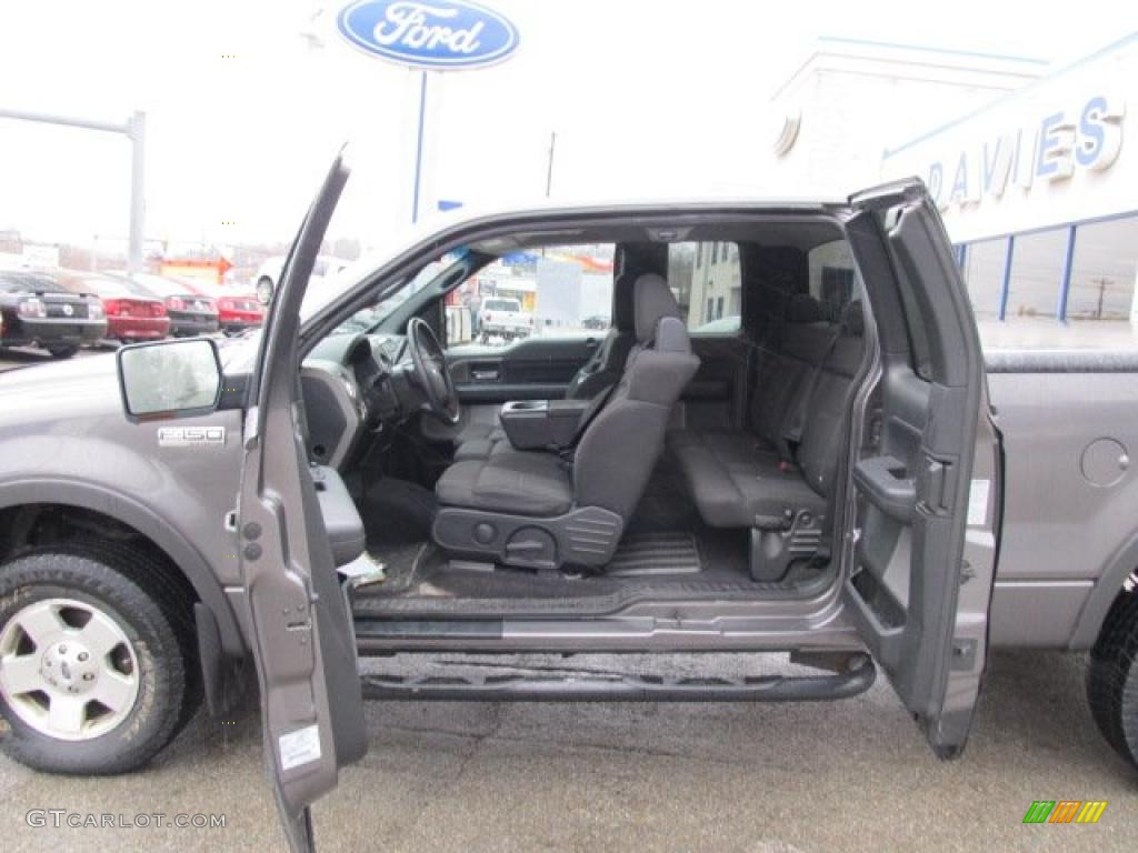 2005 F150 XL SuperCab 4x4 - Dark Shadow Grey Metallic / Black photo #6