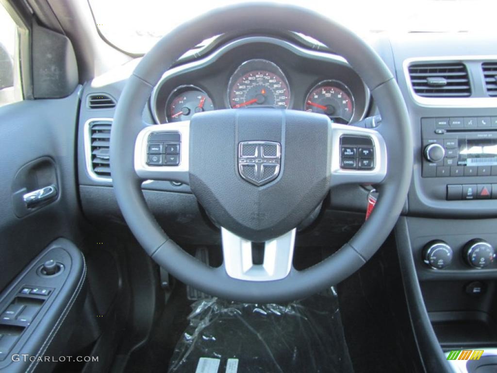 2011 Dodge Avenger Mainstreet Black Steering Wheel Photo #46555631