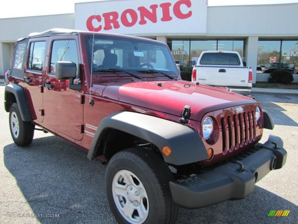 Deep Cherry Red Jeep Wrangler Unlimited