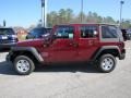 2011 Deep Cherry Red Jeep Wrangler Unlimited Sport 4x4  photo #4