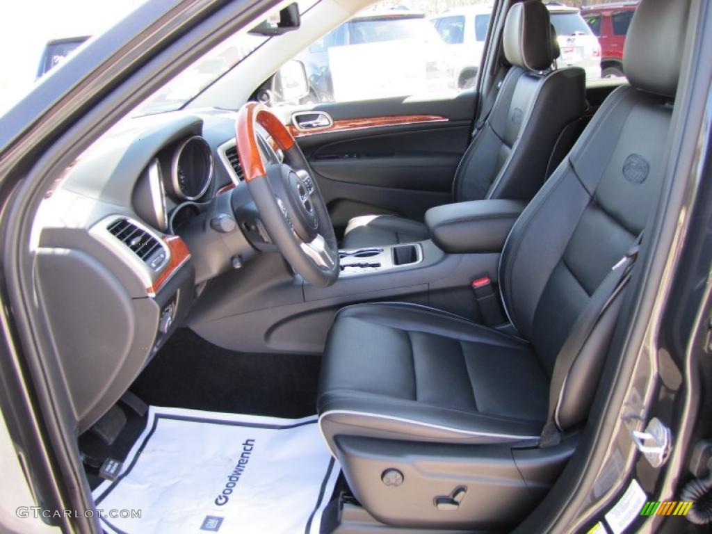 Black Interior 2011 Jeep Grand Cherokee Overland Photo #46557540