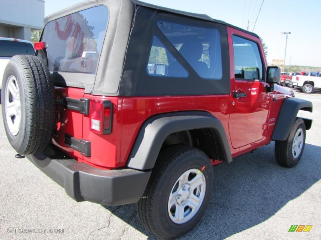 2011 Wrangler Sport 4x4 - Flame Red / Black photo #7