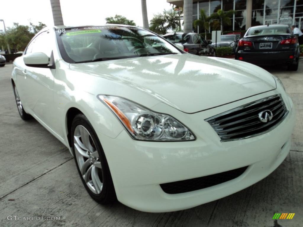 Ivory Pearl White 2008 Infiniti G 37 Coupe Exterior Photo #46559271