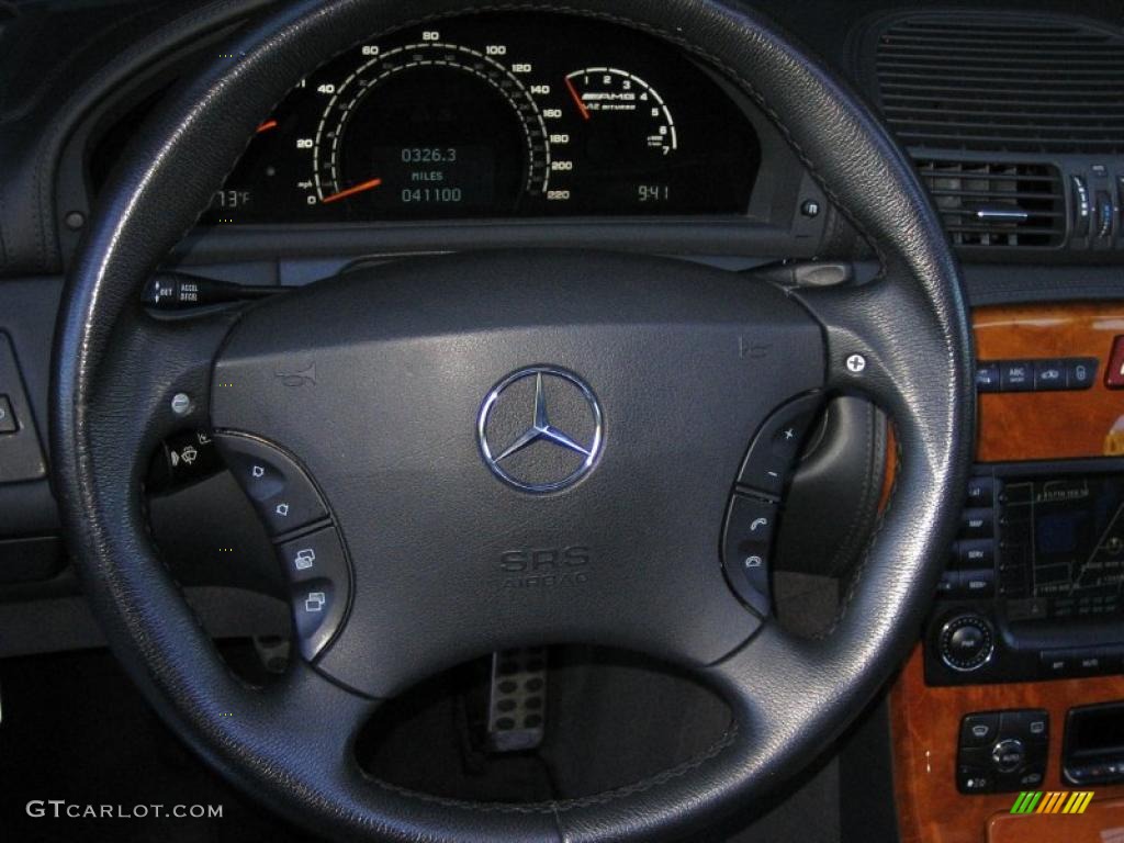 2005 Mercedes-Benz CL 65 AMG Charcoal Steering Wheel Photo #46560099