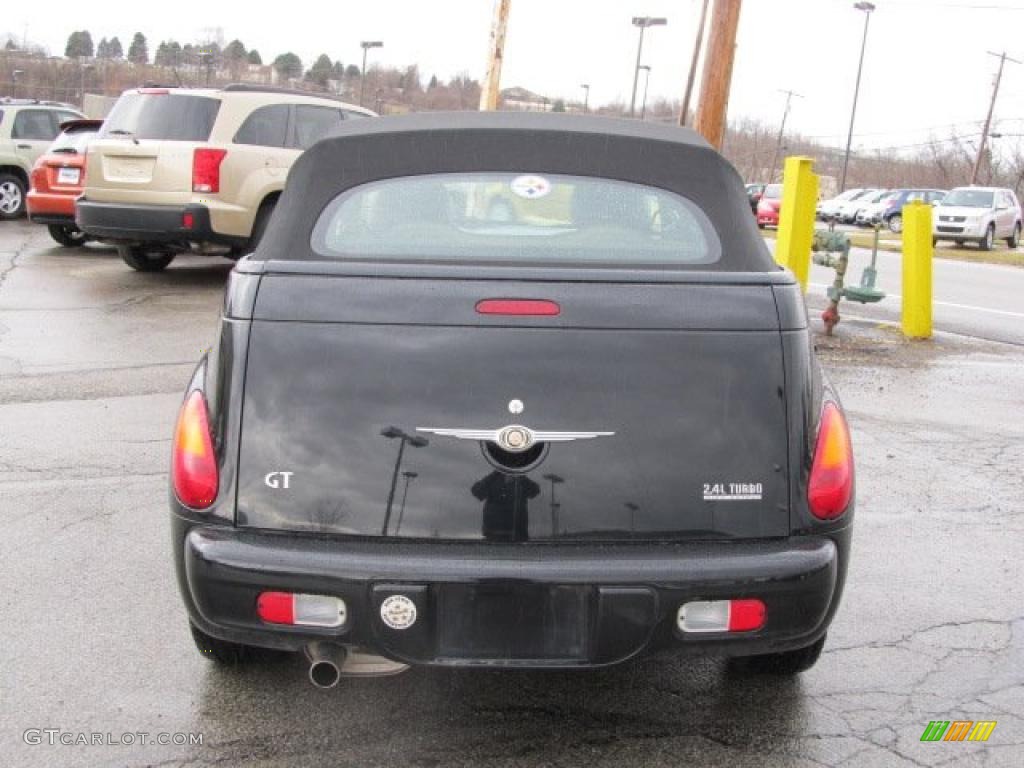 2005 PT Cruiser GT Convertible - Black / Taupe/Pearl Beige photo #4