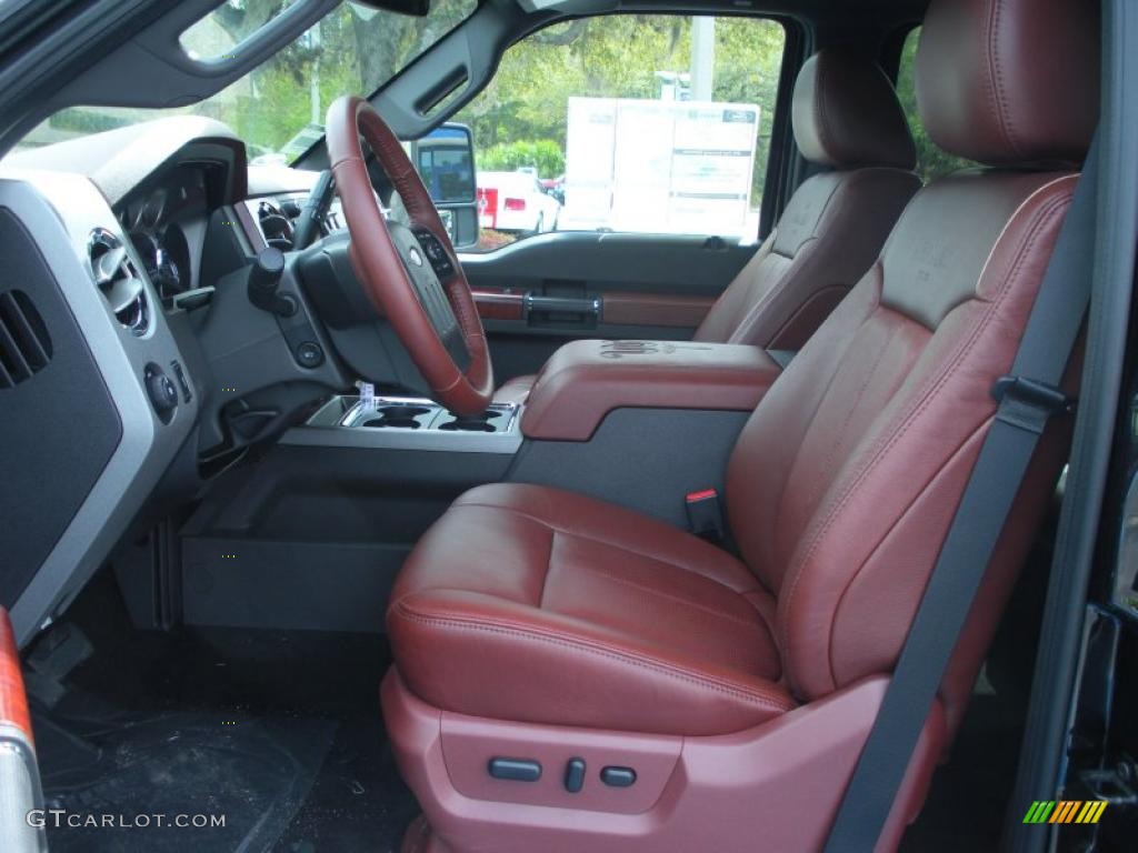 Chaparral Leather Interior 2011 Ford F350 Super Duty King Ranch Crew Cab 4x4 Photo #46561560