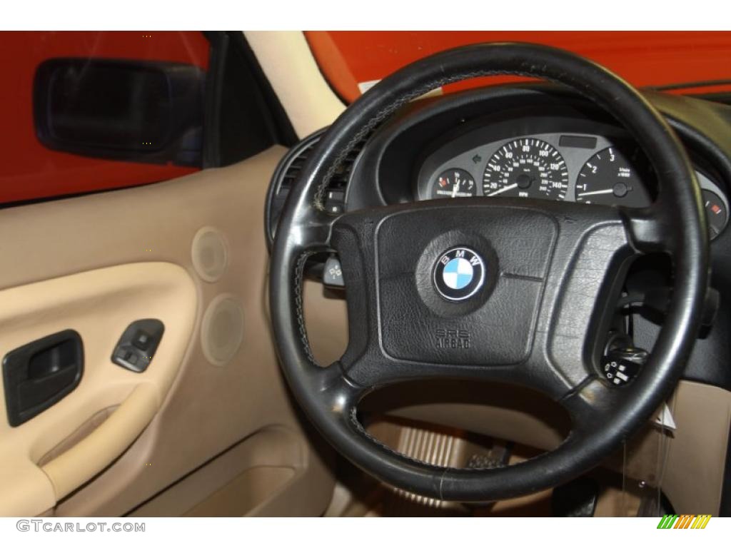 1997 BMW 3 Series 328i Sedan Sand Steering Wheel Photo #46561902