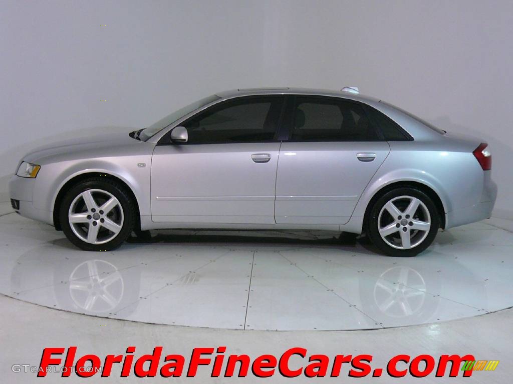 2004 A4 1.8T quattro Sedan - Light Silver Metallic / Grey photo #3