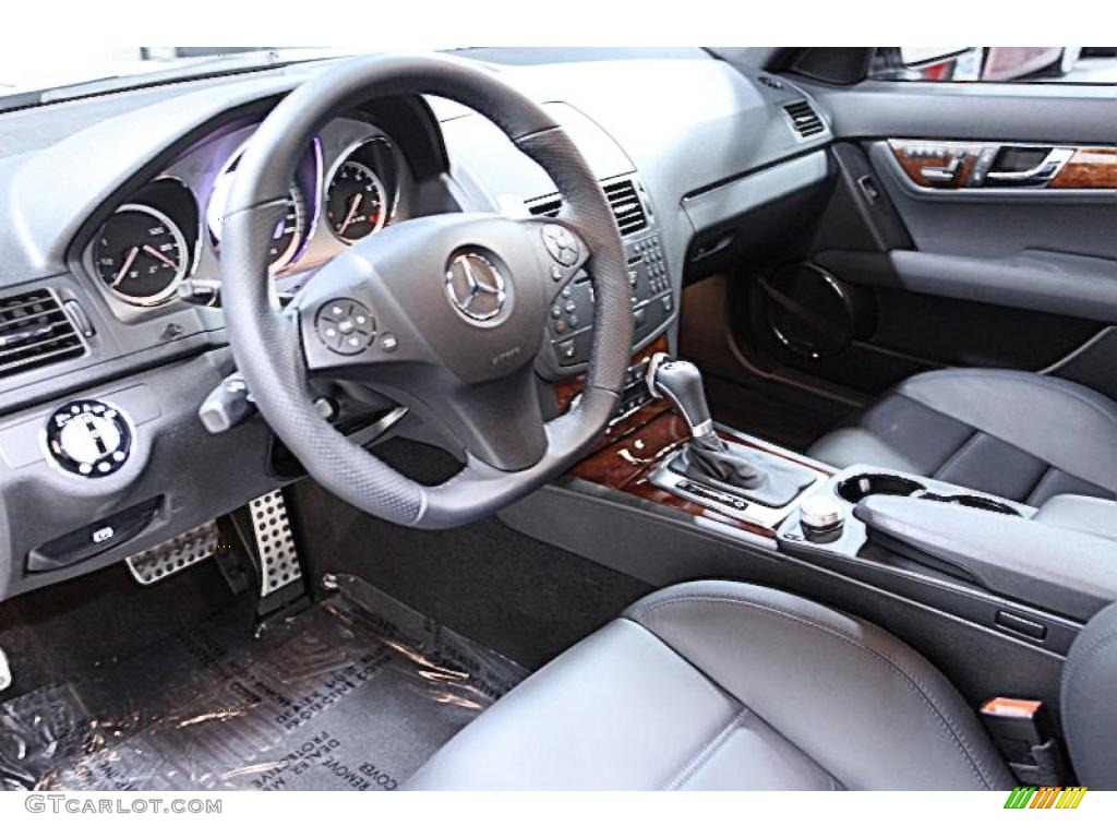 2009 Mercedes-Benz C 63 AMG Black AMG Premium Leather Dashboard Photo #46567444
