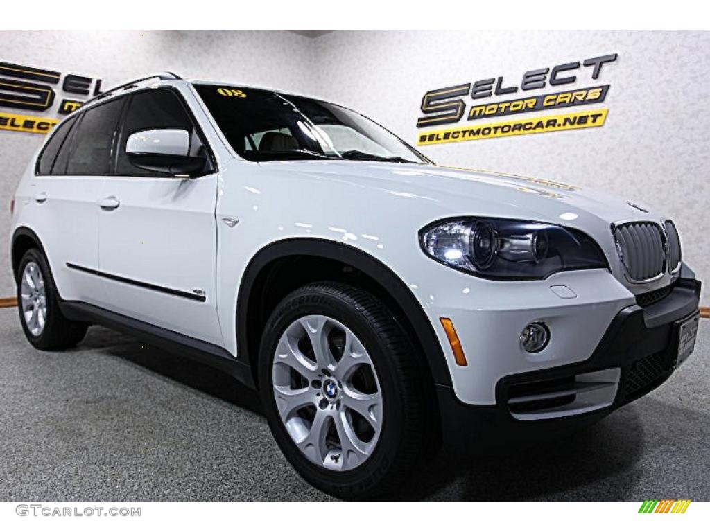 2008 X5 4.8i - Alpine White / Sand Beige photo #3