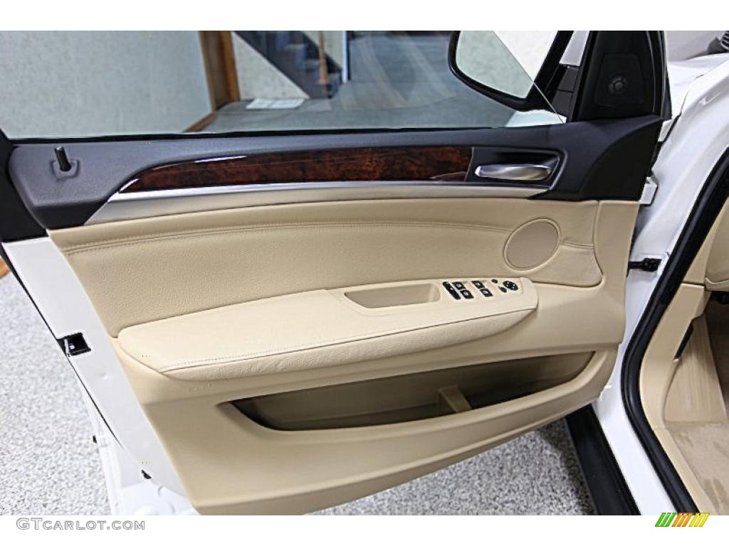 2008 X5 4.8i - Alpine White / Sand Beige photo #7