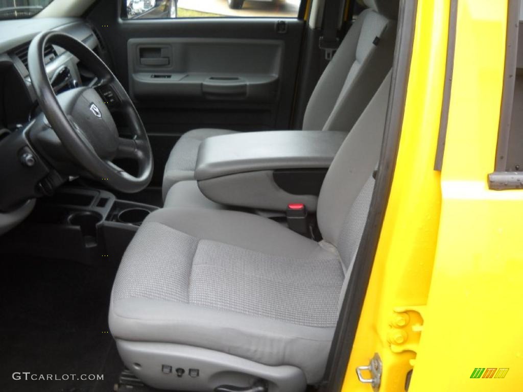 2008 Dakota SLT Crew Cab 4x4 - Detonator Yellow / Dark Slate Gray/Medium Slate Gray photo #8