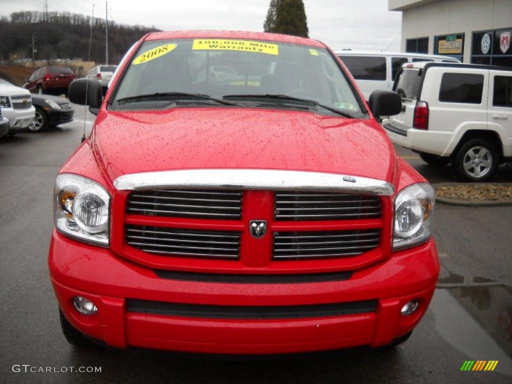 2008 Ram 1500 Sport Quad Cab 4x4 - Flame Red / Medium Slate Gray photo #19