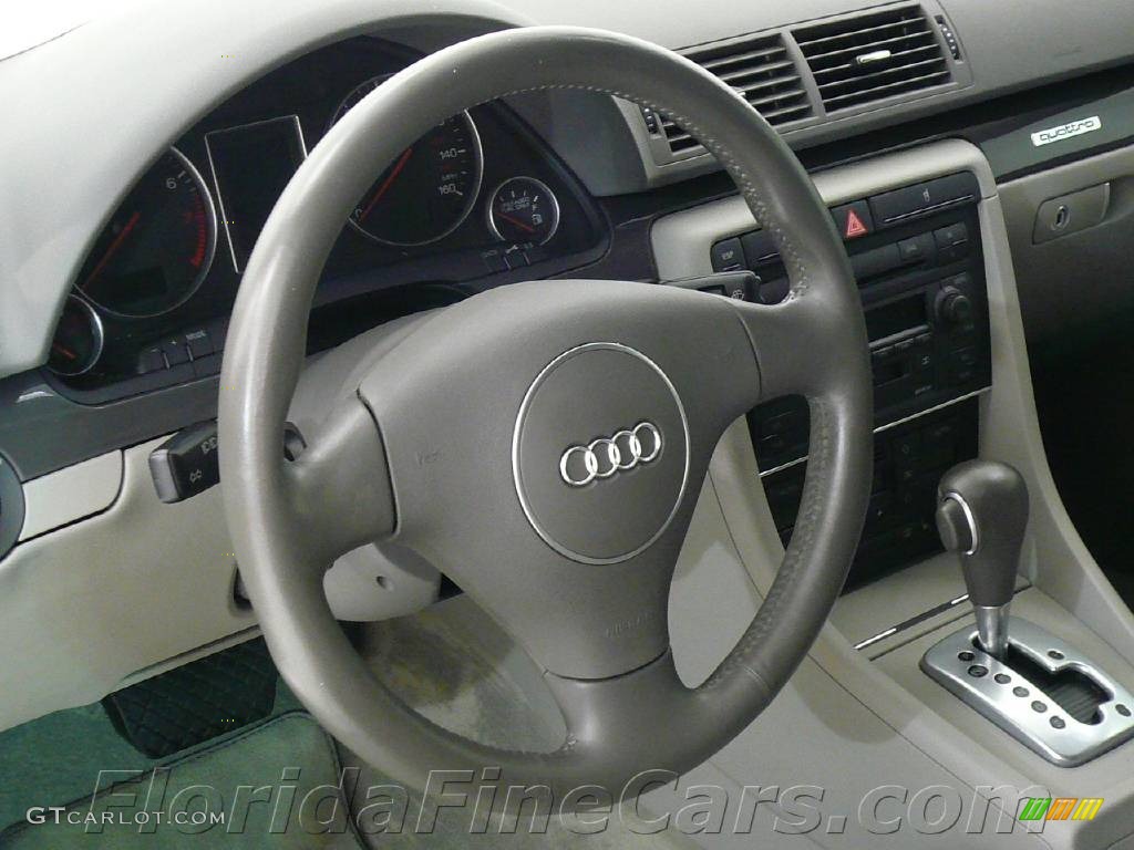 2004 A4 1.8T quattro Sedan - Light Silver Metallic / Grey photo #17