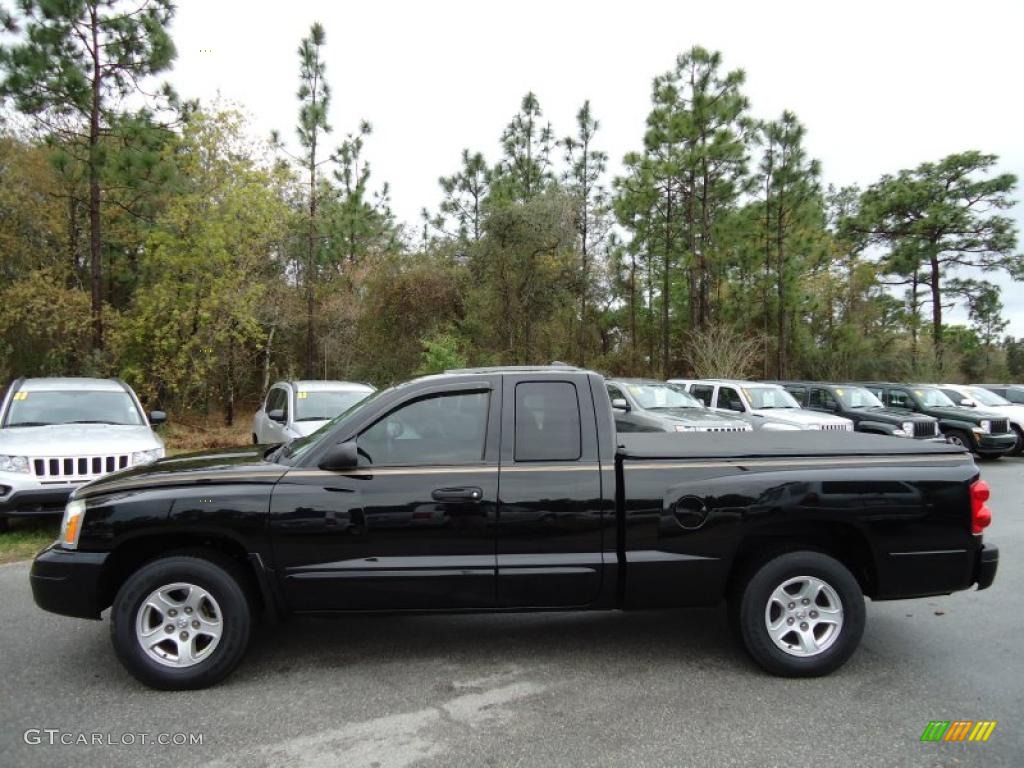 Black 2005 Dodge Dakota SLT Club Cab Exterior Photo #46569817