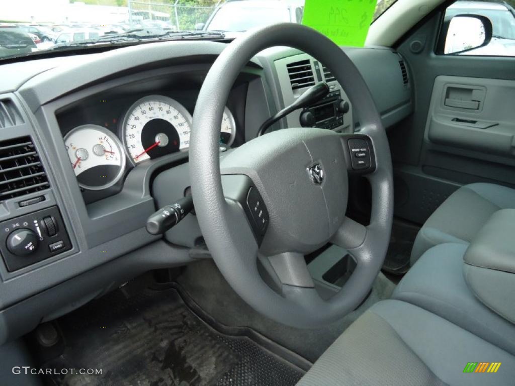 2005 Dodge Dakota SLT Club Cab Medium Slate Gray Steering Wheel Photo #46569874