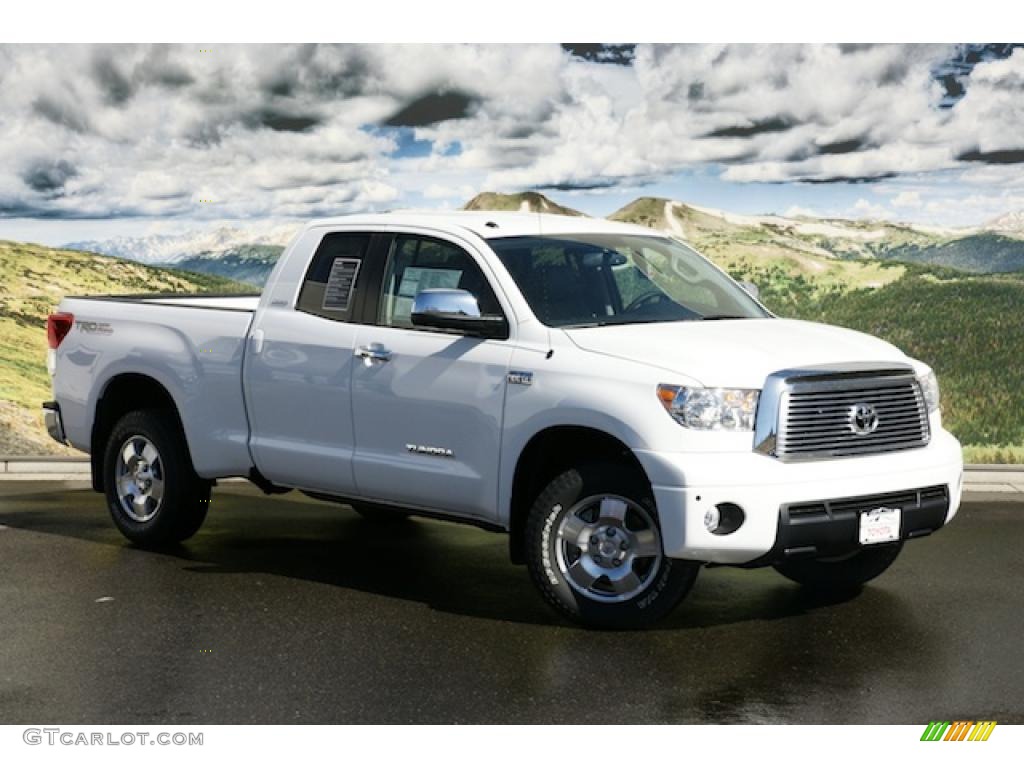 2011 Tundra Limited Double Cab 4x4 - Super White / Graphite Gray photo #1