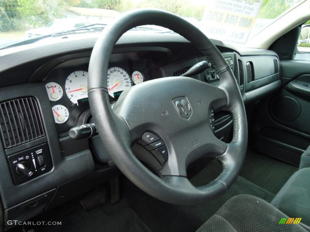2002 Dodge Ram 1500 SLT Quad Cab Dark Slate Gray Steering Wheel Photo #46571401