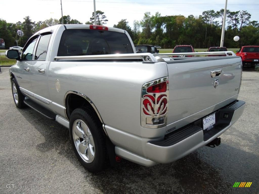 2005 Ram 1500 Laramie Quad Cab - Bright Silver Metallic / Dark Slate Gray photo #3