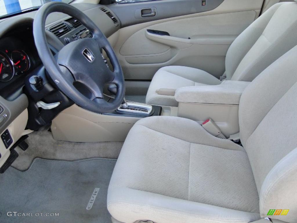 Ivory Interior 2003 Honda Civic LX Coupe Photo #46571716
