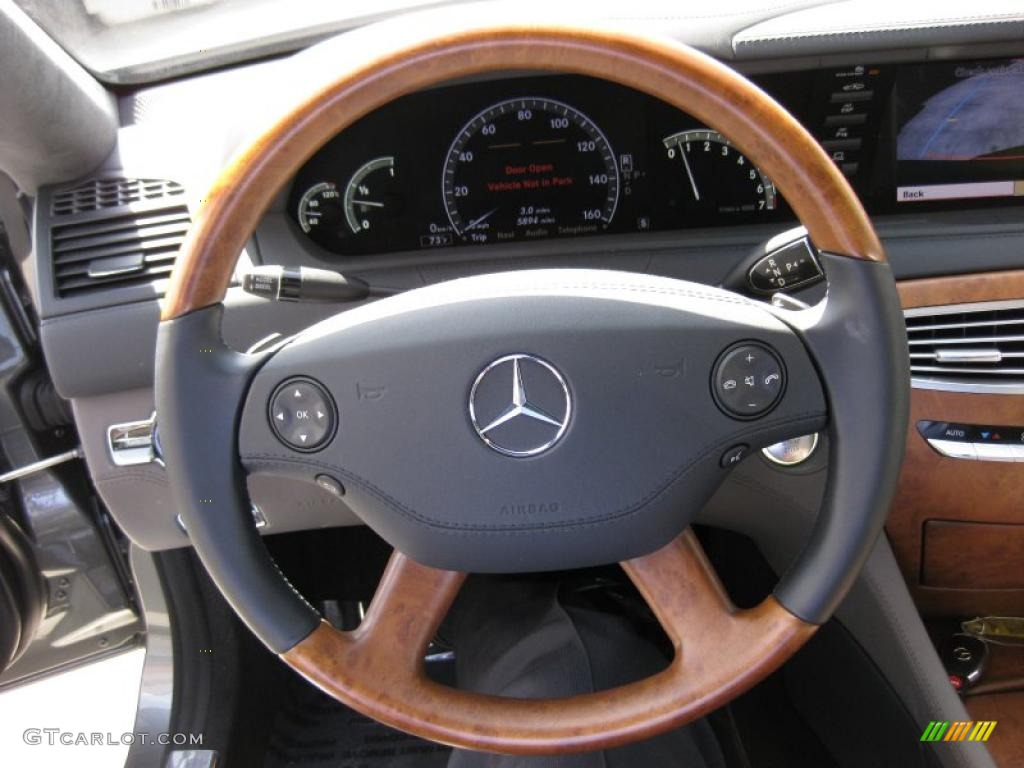 2009 Mercedes-Benz CL 550 4Matic deigno Corteccia Steering Wheel Photo #46575239