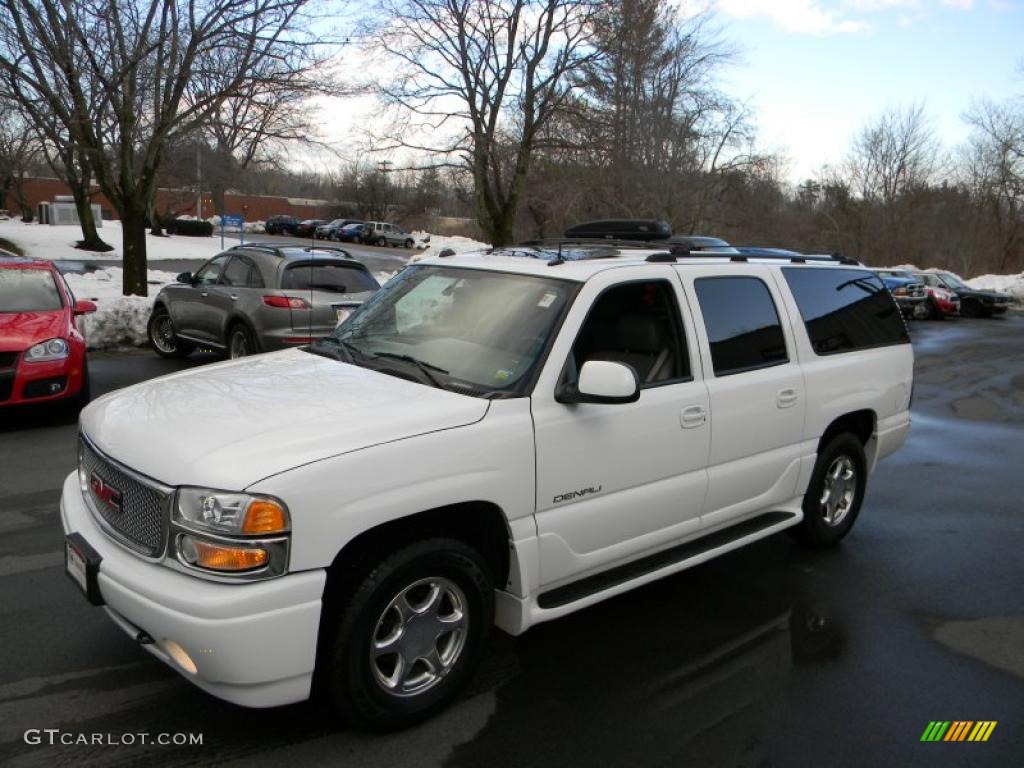 2004 Yukon XL Denali AWD - Summit White / Stone Gray photo #2