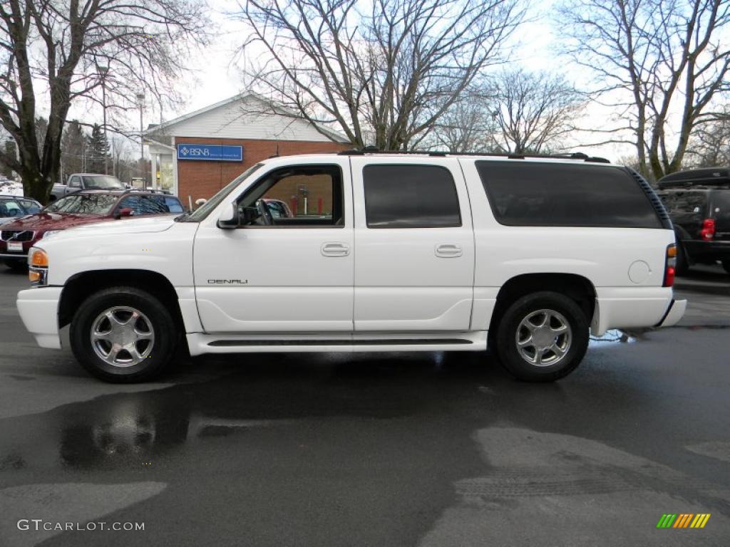 2004 Yukon XL Denali AWD - Summit White / Stone Gray photo #3