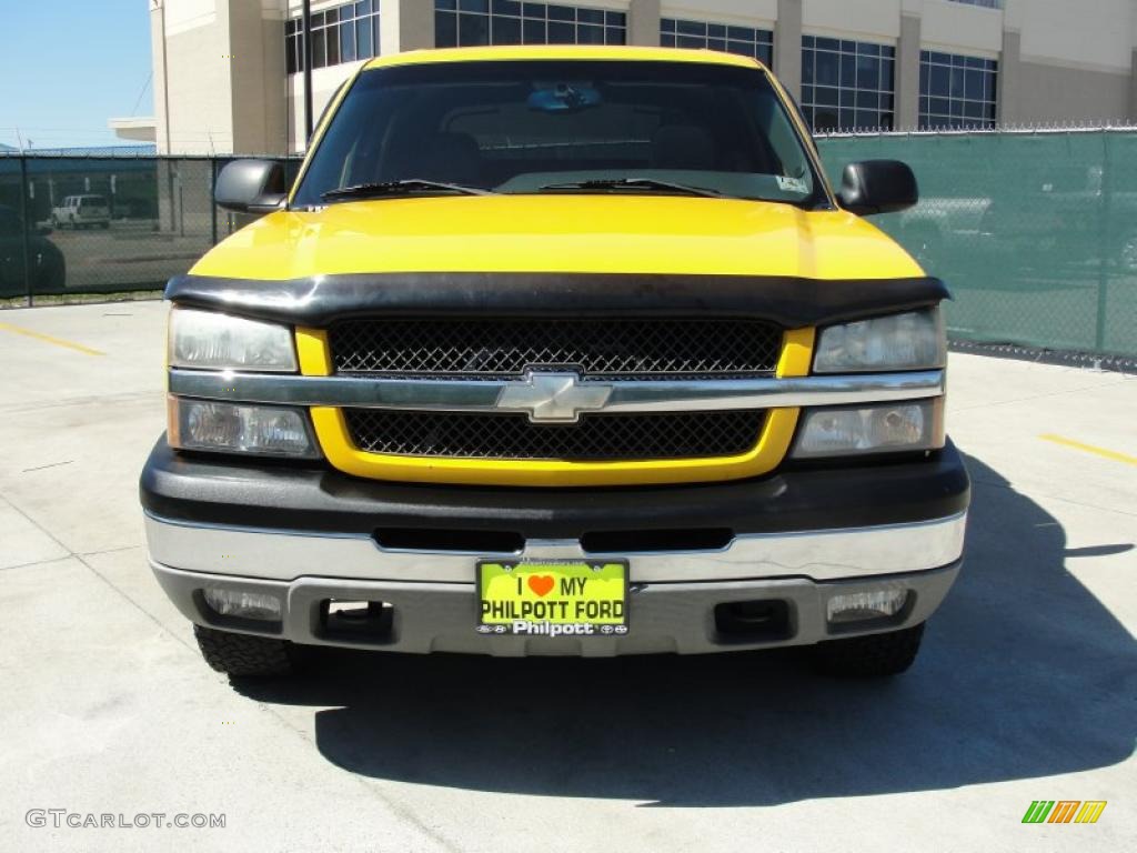 2003 Avalanche 1500 Z71 4x4 - Yellow / Dark Charcoal photo #8
