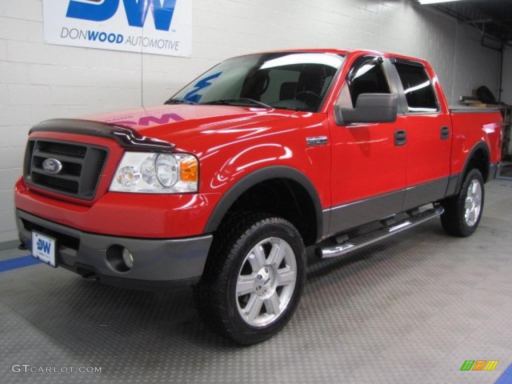 2006 F150 FX4 SuperCrew 4x4 - Bright Red / Black photo #2