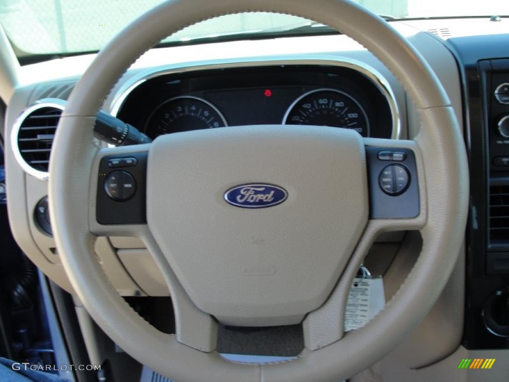 2009 Ford Explorer XLT Camel Steering Wheel Photo #46578341