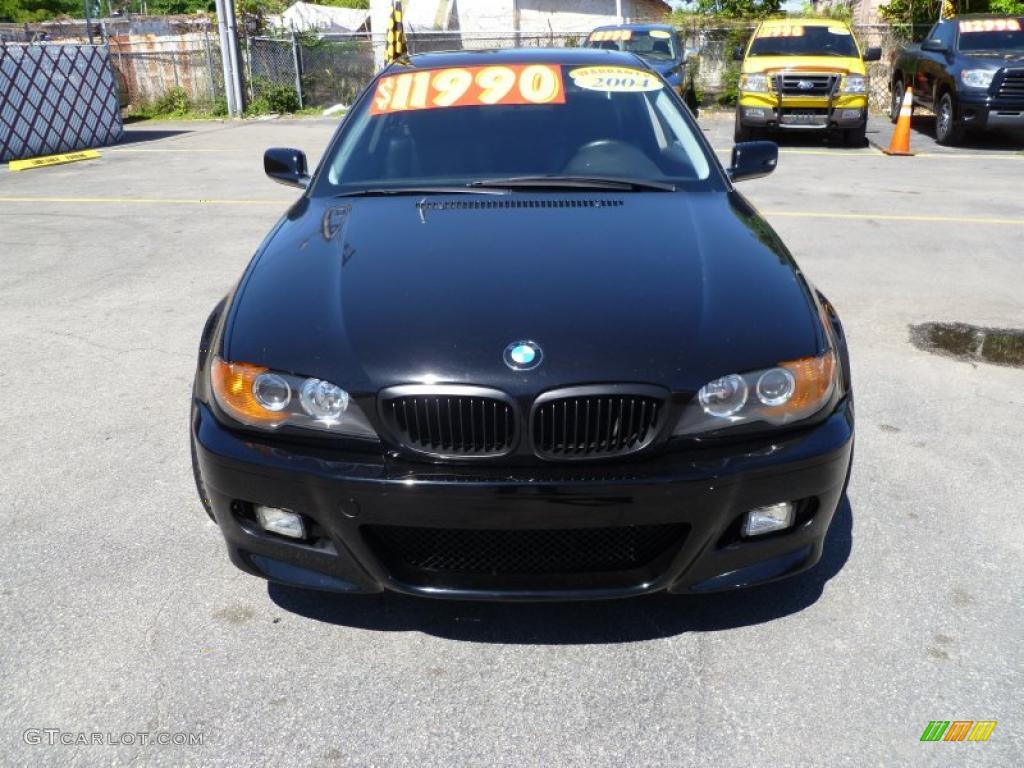 2004 3 Series 330i Coupe - Jet Black / Grey photo #2