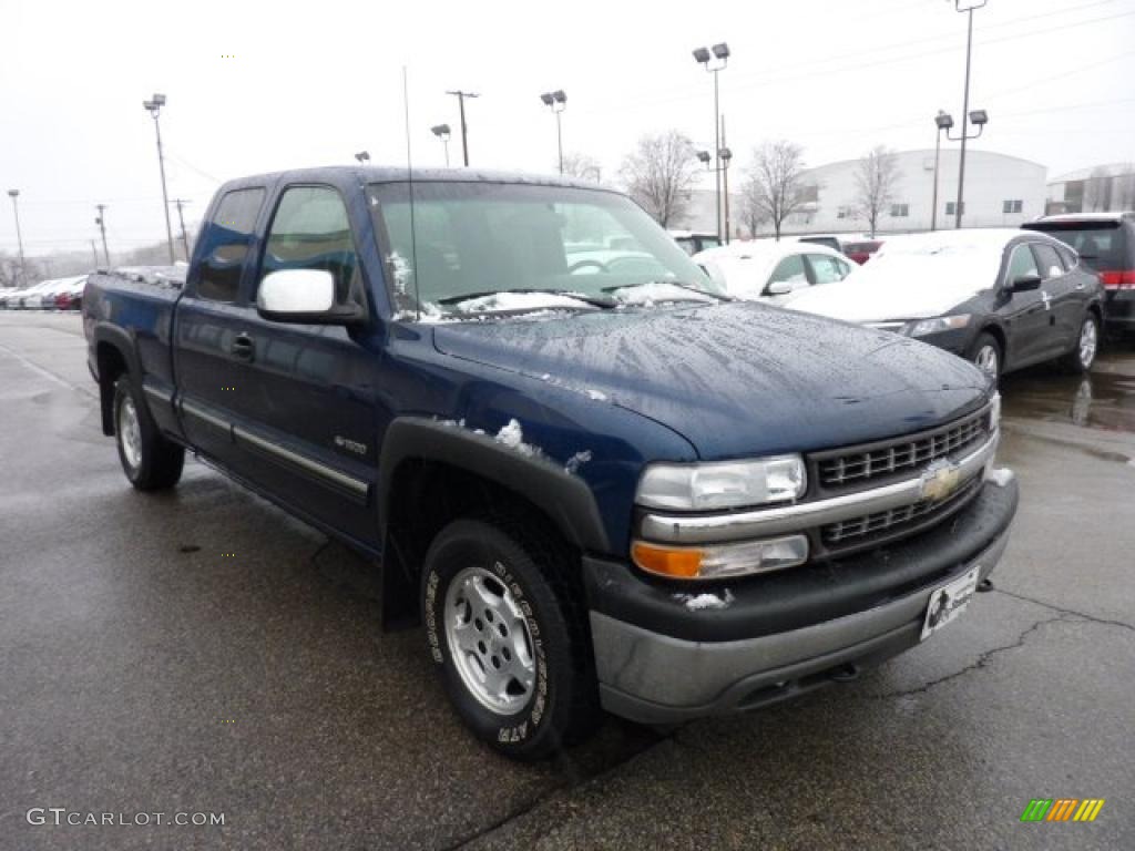 2001 Silverado 1500 LS Extended Cab 4x4 - Indigo Blue Metallic / Graphite photo #5