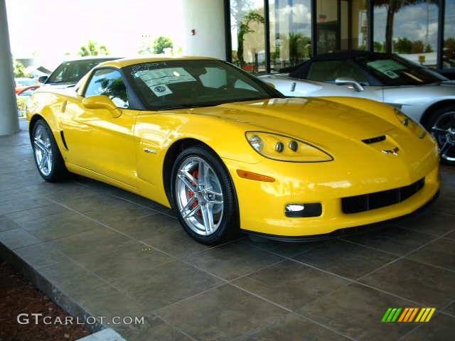 2008 Corvette Z06 - Velocity Yellow / Ebony photo #1
