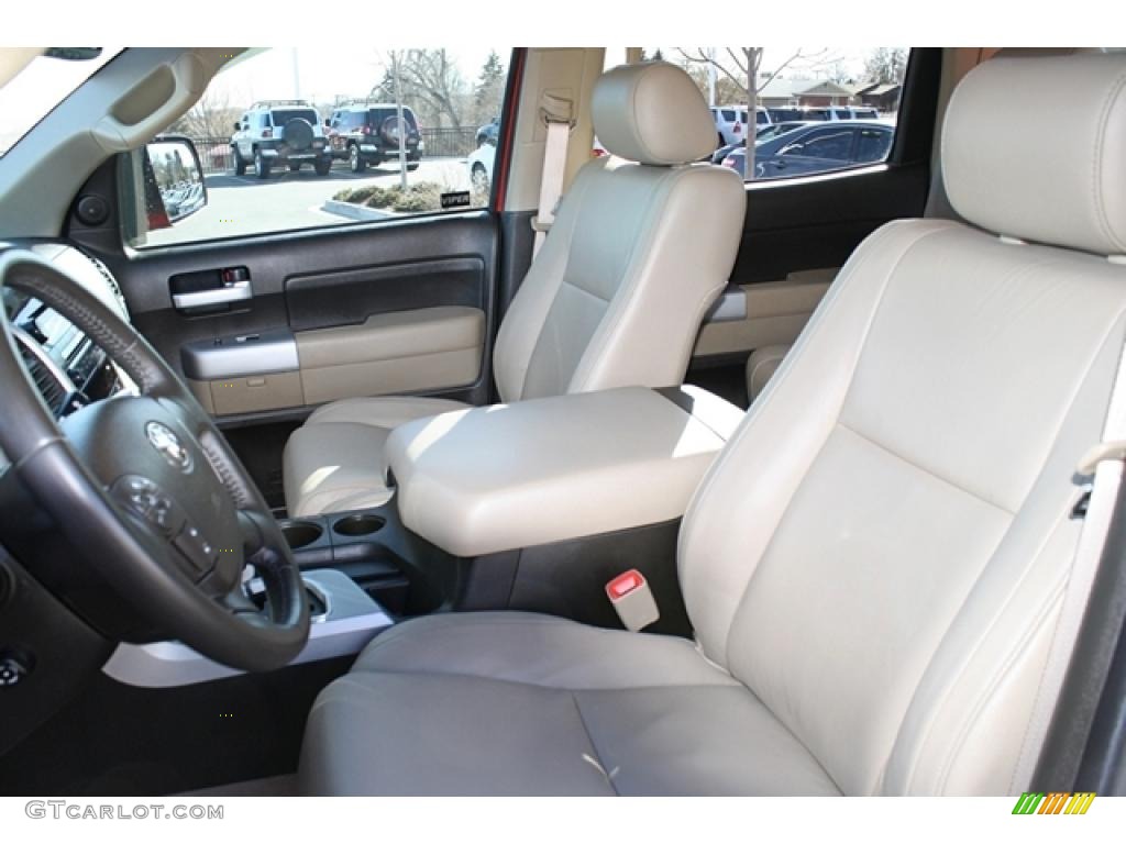 Beige Interior 2008 Toyota Tundra Limited CrewMax 4x4 Photo #46580237