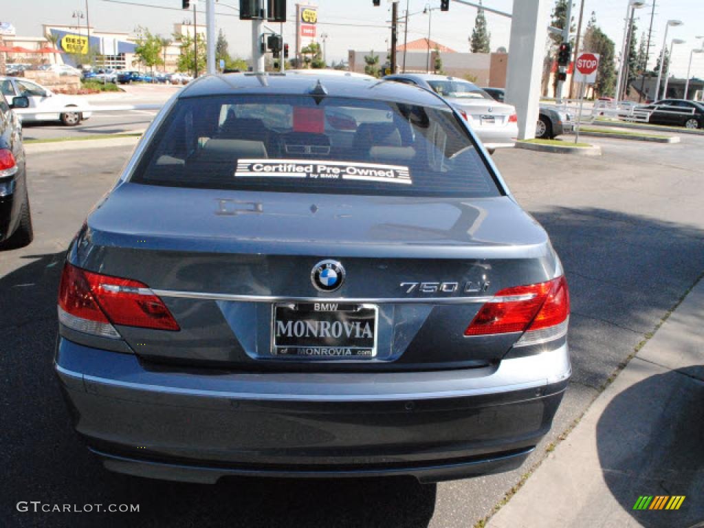 2008 7 Series 750Li Sedan - Michigan Blue Metallic / Cream Beige photo #8