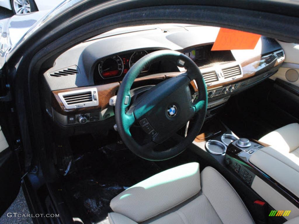 2008 7 Series 750Li Sedan - Michigan Blue Metallic / Cream Beige photo #13