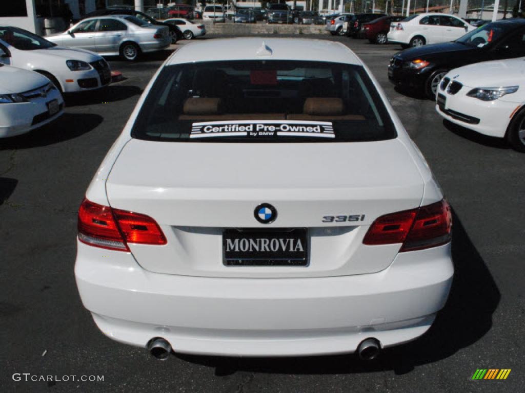 2008 3 Series 335i Coupe - Alpine White / Saddle Brown/Black photo #9