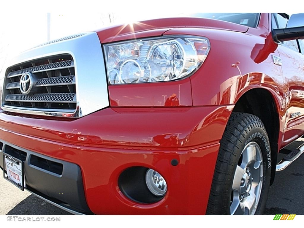 2008 Tundra Limited CrewMax 4x4 - Radiant Red / Beige photo #49