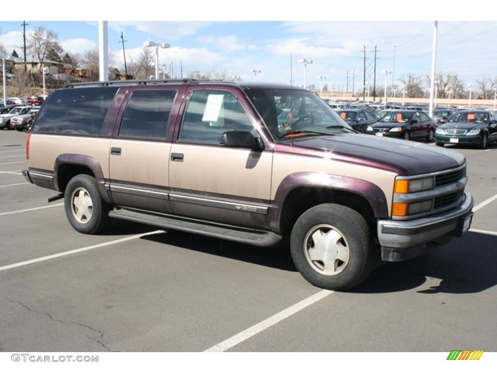 Dark Cherry Red Metallic 1996 Chevrolet Suburban K1500 4x4 Exterior Photo #46582886