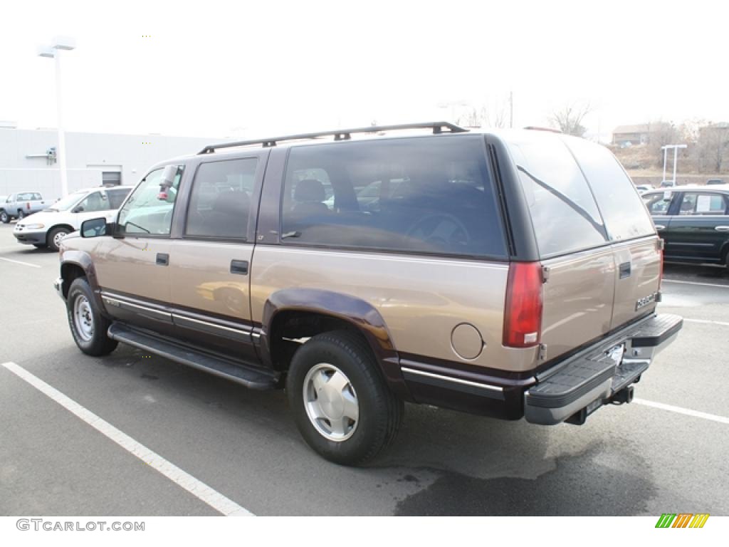 1996 Suburban K1500 4x4 - Dark Cherry Red Metallic / Tan photo #4