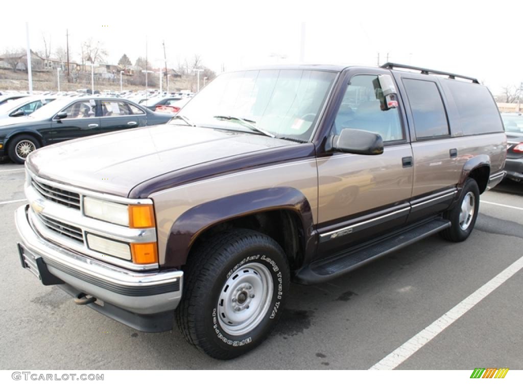 Dark Cherry Red Metallic 1996 Chevrolet Suburban K1500 4x4 Exterior Photo #46582913