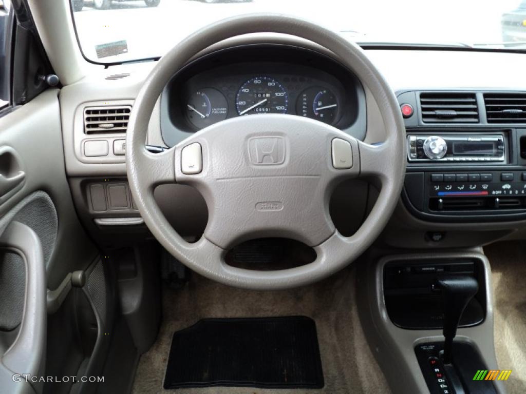 1997 Honda Civic DX Sedan Gray Steering Wheel Photo #46583970