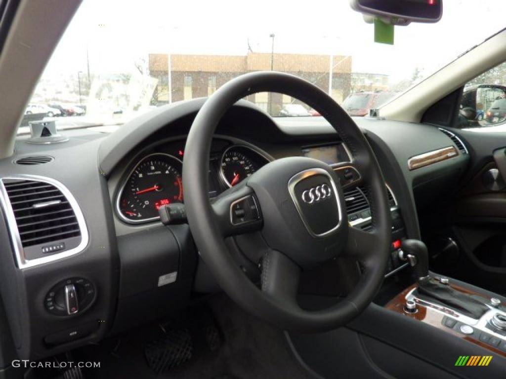 2010 Audi Q7 3.0 TDI quattro Espresso Brown Steering Wheel Photo #46584276
