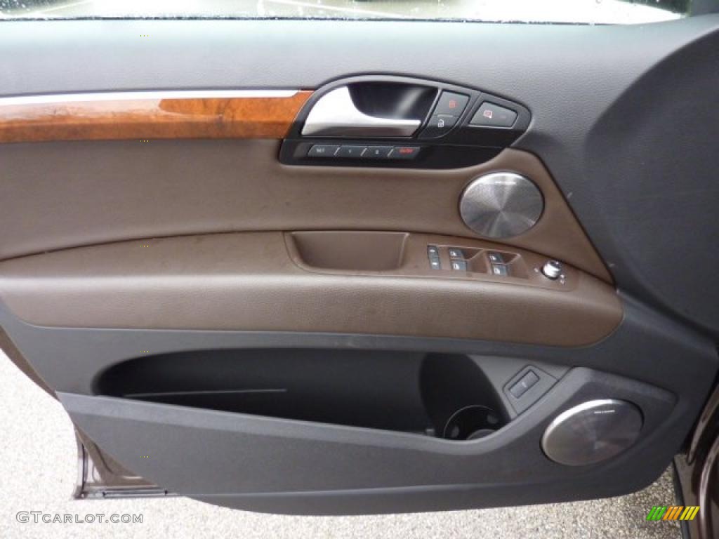 2010 Audi Q7 3.0 TDI quattro Espresso Brown Door Panel Photo #46584288