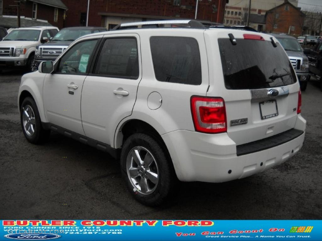 2011 Escape Limited V6 4WD - White Suede / Charcoal Black photo #5