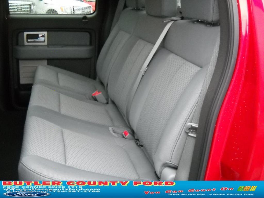 2011 F150 XLT SuperCrew 4x4 - Red Candy Metallic / Steel Gray photo #13