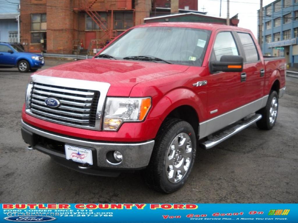 2011 F150 XLT SuperCrew 4x4 - Red Candy Metallic / Steel Gray photo #19