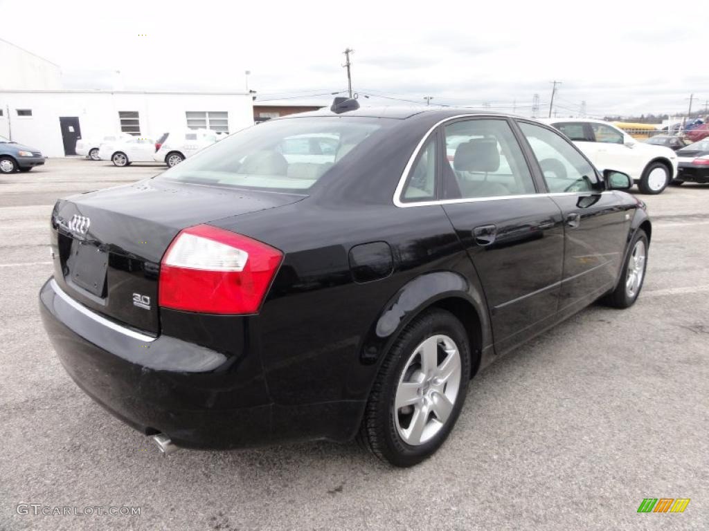 Brilliant Black 2004 Audi A4 3.0 quattro Sedan Exterior Photo #46588554