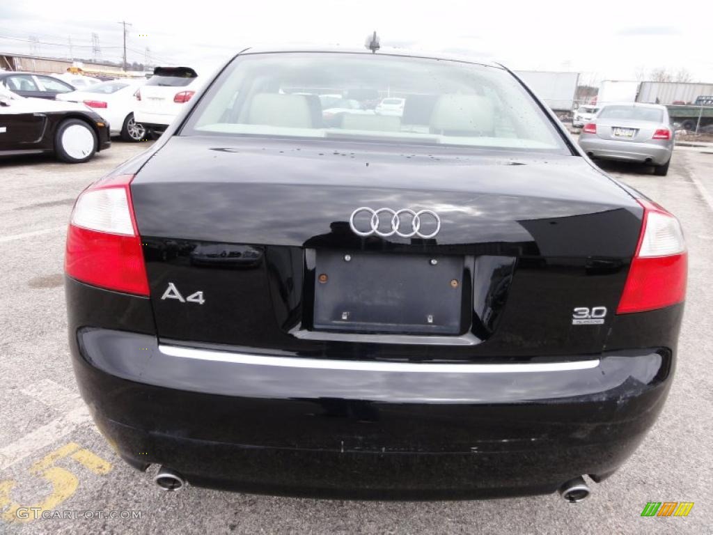 Brilliant Black 2004 Audi A4 3.0 quattro Sedan Exterior Photo #46588560