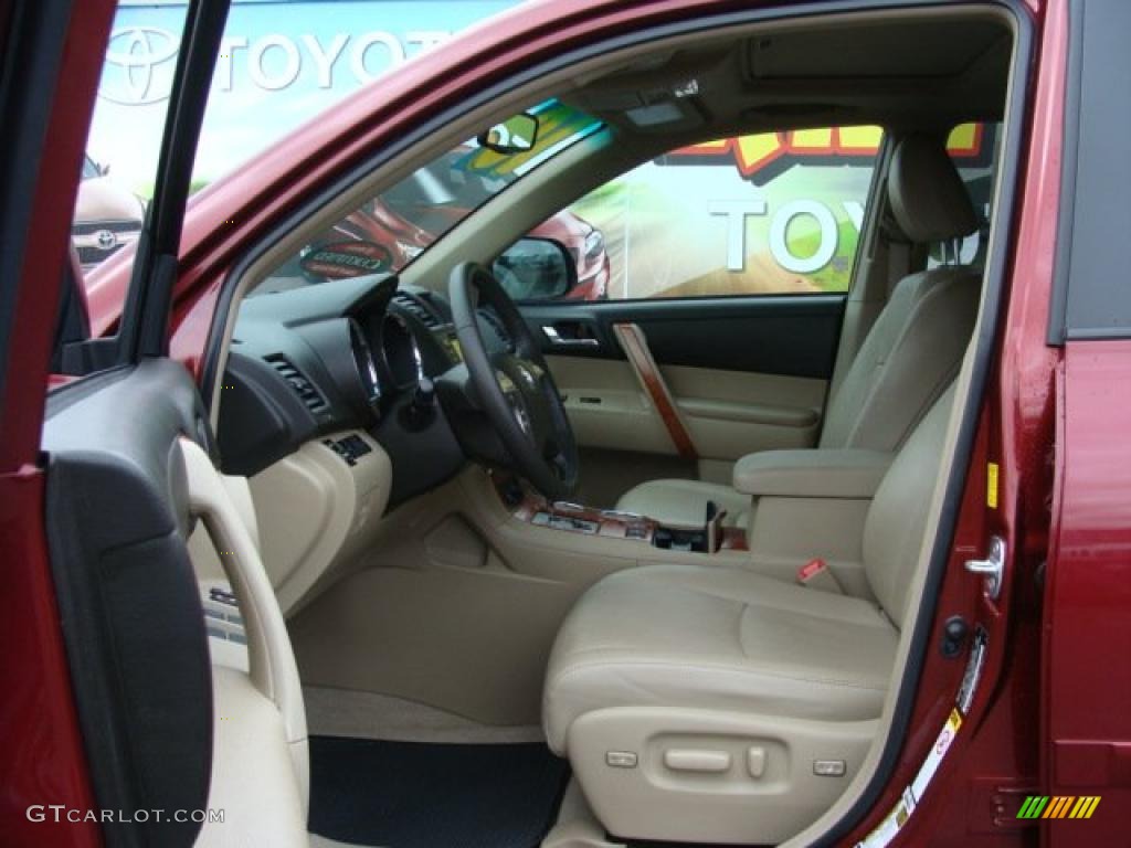 Sand Beige Interior 2010 Toyota Highlander Limited 4WD Photo #46589697